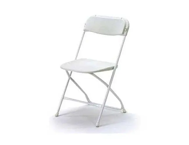 White folding chair rental