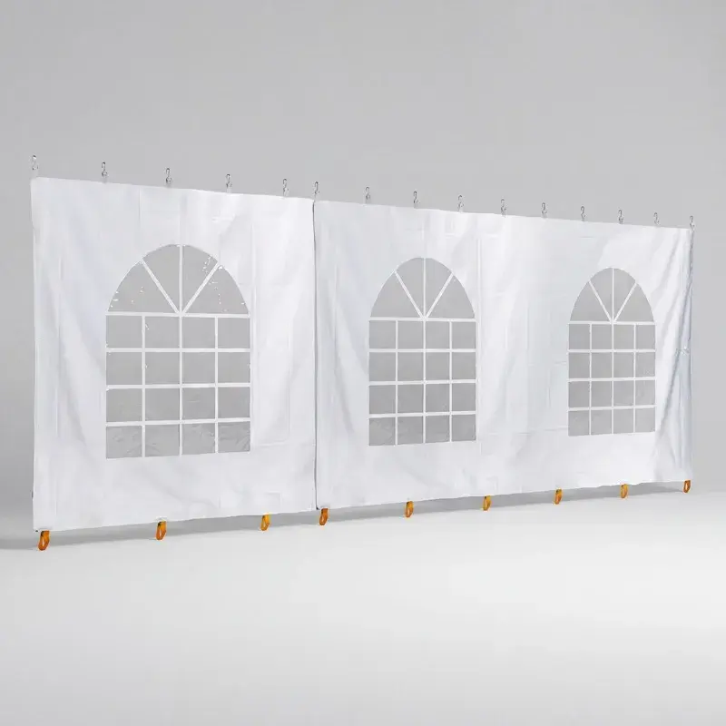 White window-style tent sidewall panel