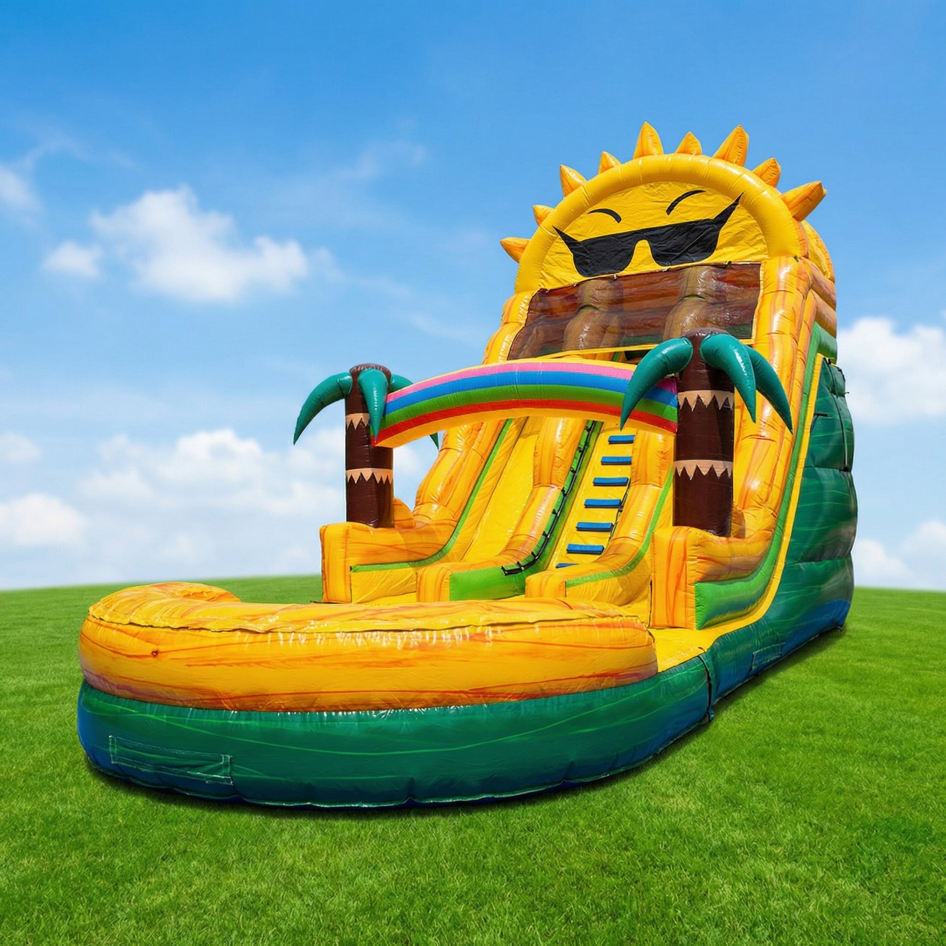 Sunshine Combo Water Slide & Bounce House — Pepe's Party Rental, Stafford VA