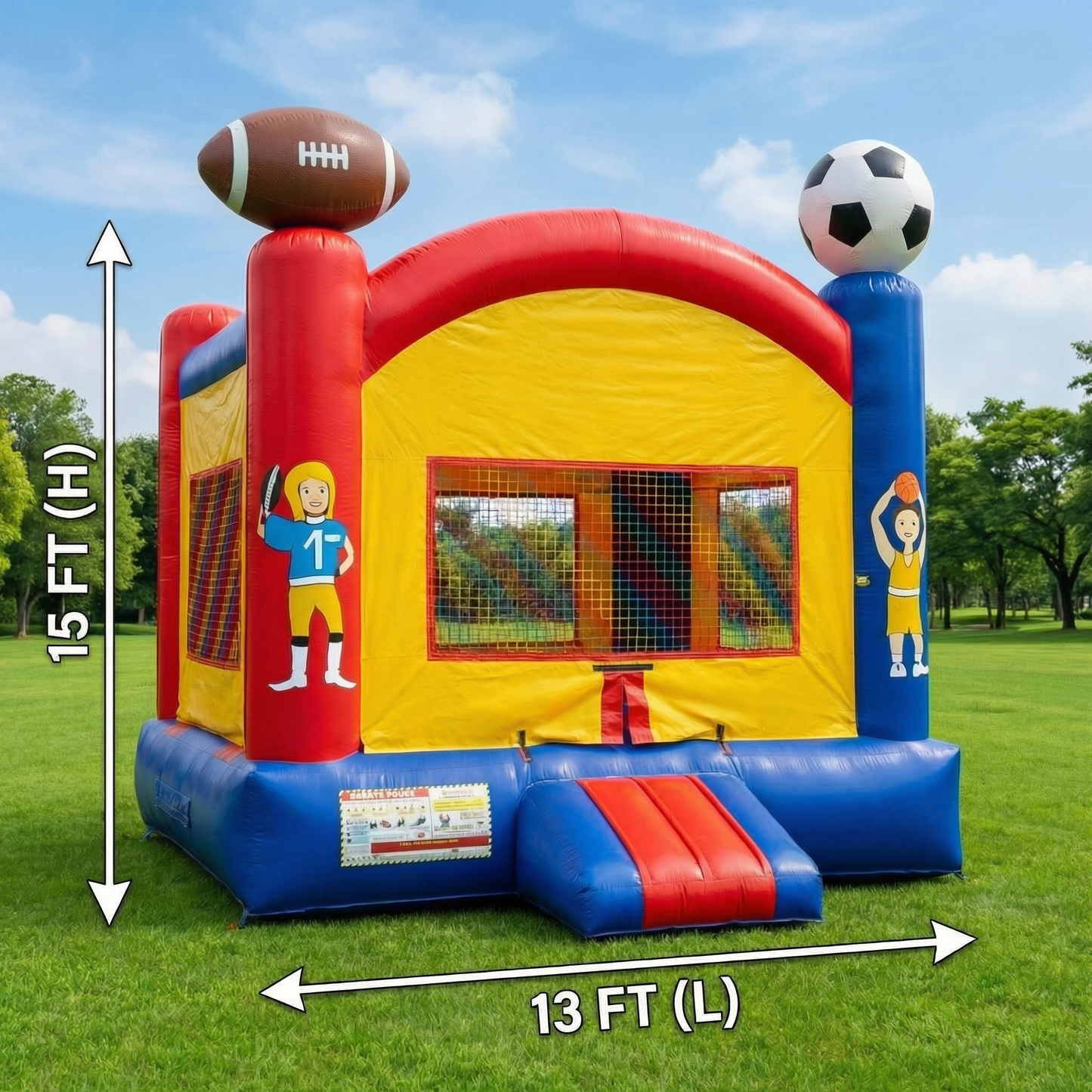 Sports Panel Bounce House 13x13 — Pepe's Party Rental, Stafford VA