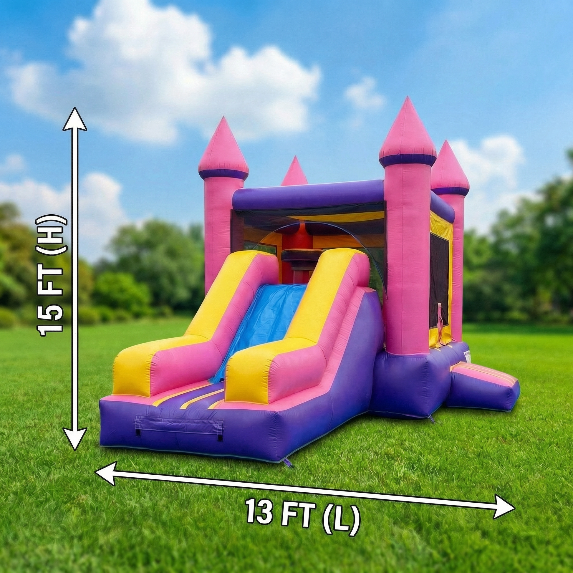 Pink Slide Combo Bounce House — Pepe's Party Rental, Stafford VA