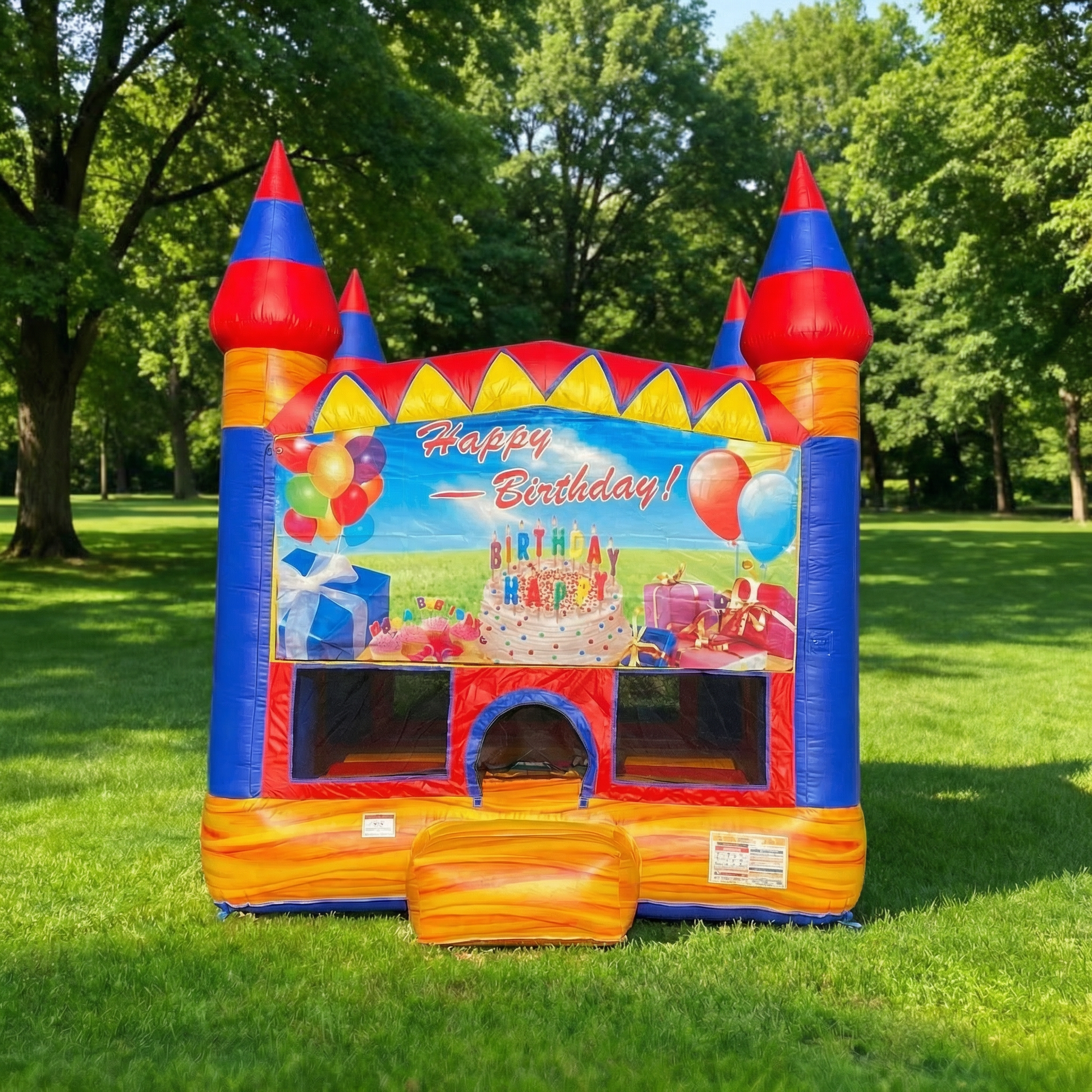 Orange Castle Bounce House 13x13 — Pepe's Party Rental, Stafford VA