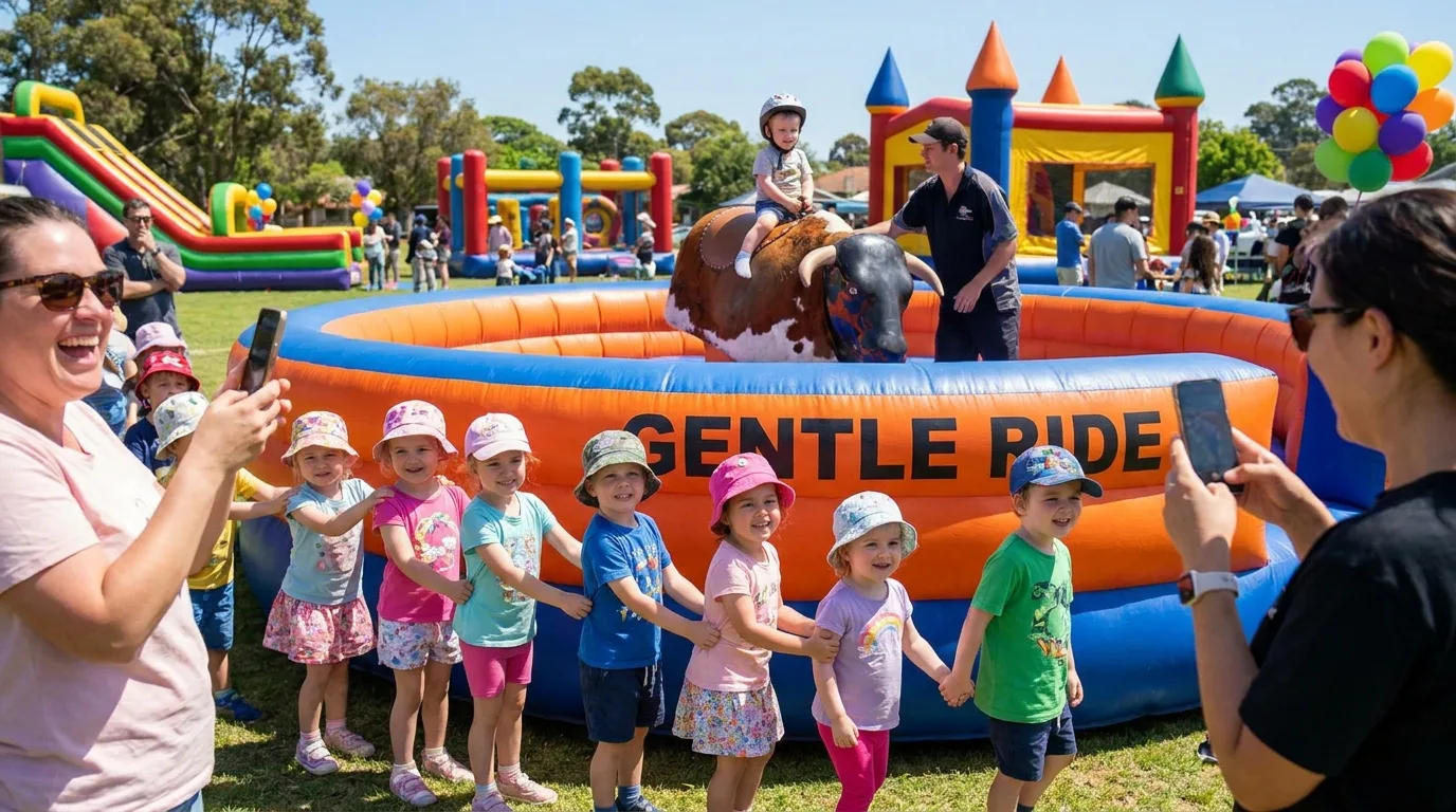 Family fun day mechanical bull